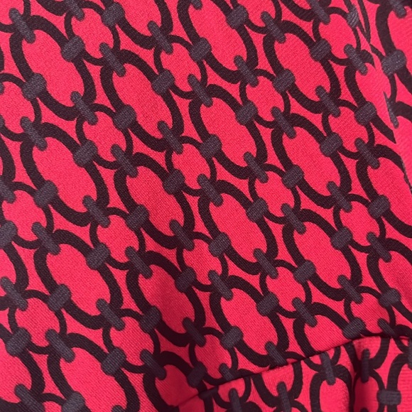 5 for $25! NWT Miss Tina V Neck RUCHED Red and Black Dress Size Large 12/14 - Picture 9 of 11